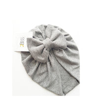 Cargar imagen en el visor de la galería, Gorrito turbante moño (gris)
